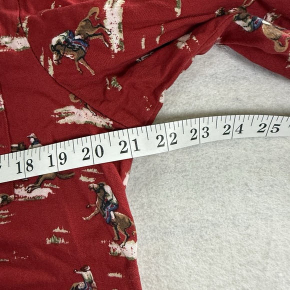 Vintage Five Star By Roper Western Shirt‎ Red Button Down Cowboy Shirt Large - Picture 3 of 5